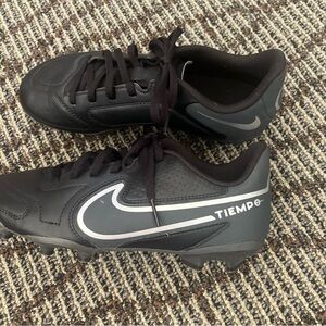 Nike Tiempo Black Soccer Cleats